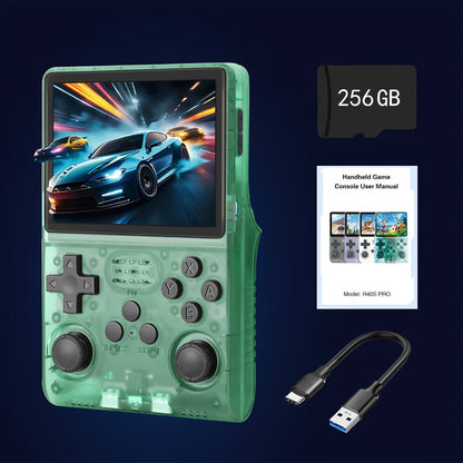 R40S PRO Handheld Retro Game Console 256GB, 3.5 Inch IPS Screen Portable Emulator with Linux System