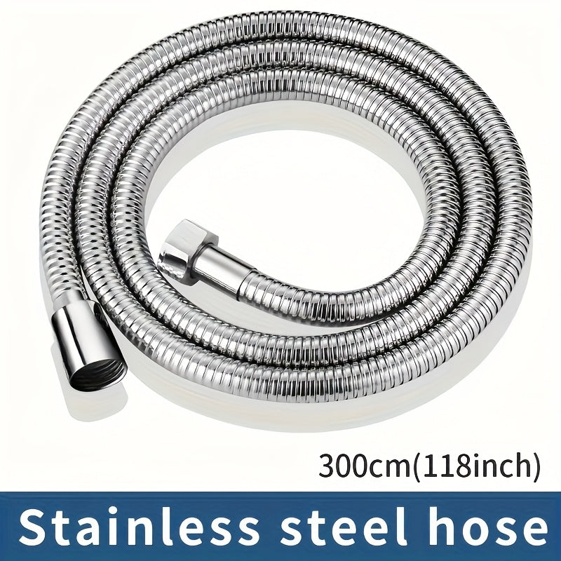Flexible Stainless Steel Shower Hose Electroplated – Round Shape, Wall-Mounted Easy Install, for Rainfall Shower Heads & Sprayers