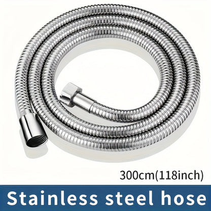 Flexible Stainless Steel Shower Hose Electroplated – Round Shape, Wall-Mounted Easy Install, for Rainfall Shower Heads & Sprayers