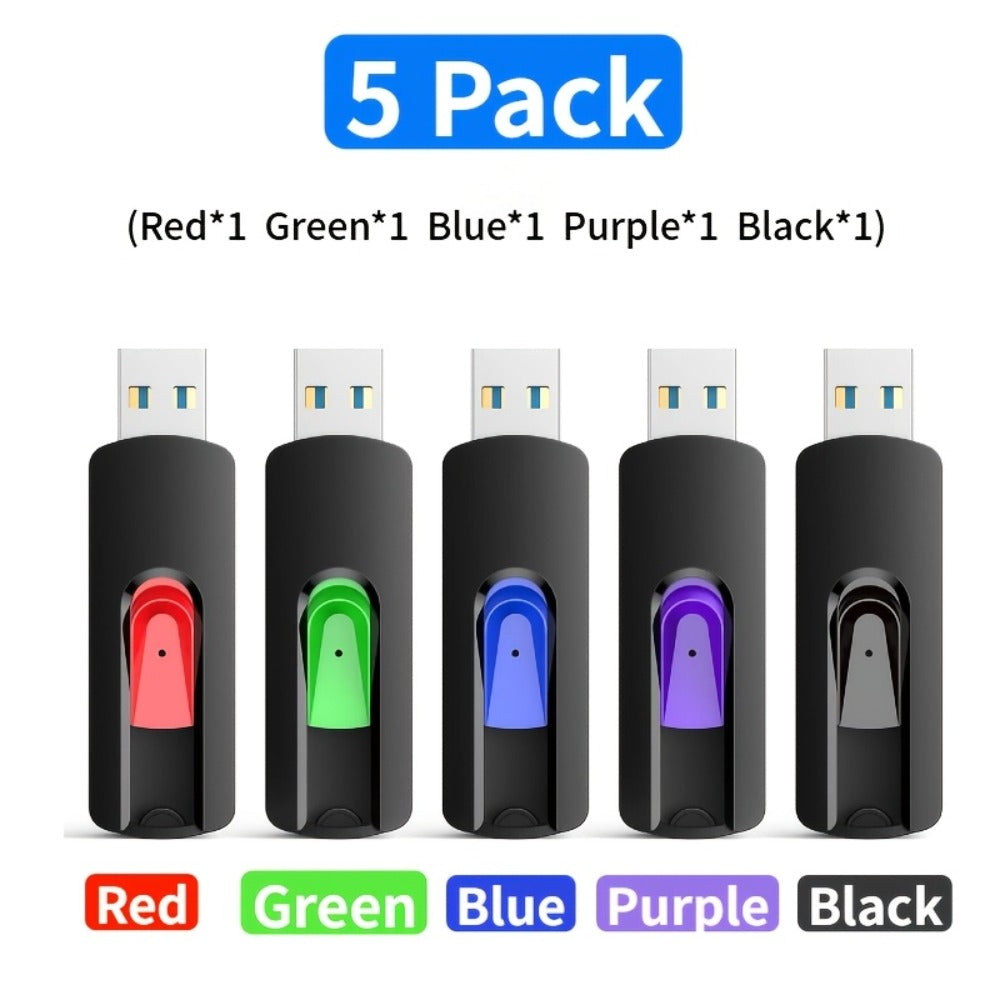 Retractable USB Flash Drive Bulk Pack 5-Pack USB 2.0 Thumb Drive 2GB 4GB 8GB 16GB 32GB 64GB Mixed Colors for a Home Lash Beauty Routine