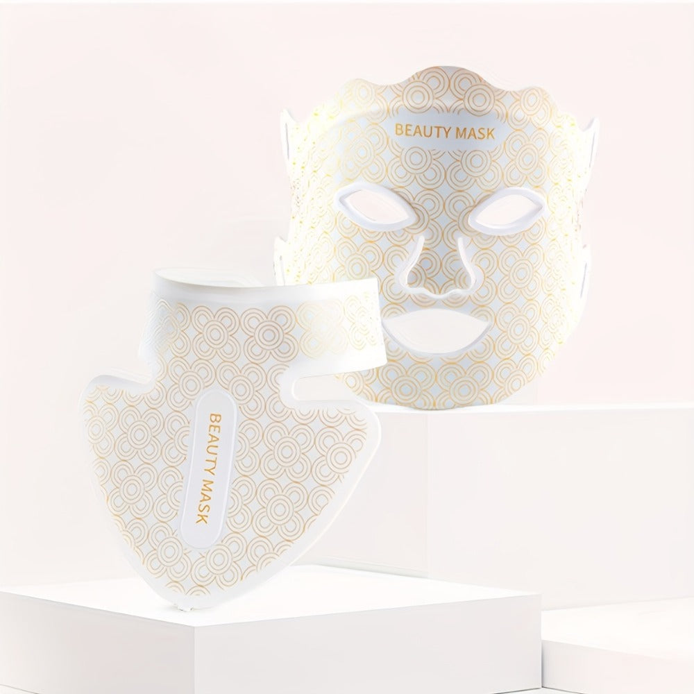 Red Light Therapy Face Mask, 7-in-1 LED Device for Face, Neck & Chest, 95 Beads 650nm & 850nm Dual Wavelength