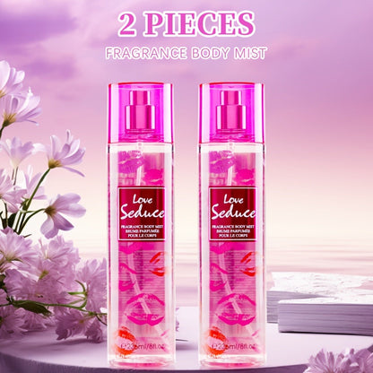 Body & Hair Fragrance Mist for Women 2PCS Set - Perfume Spray 8 fl oz, Fruity Floral Scents Peach Pear Cherry Blossom