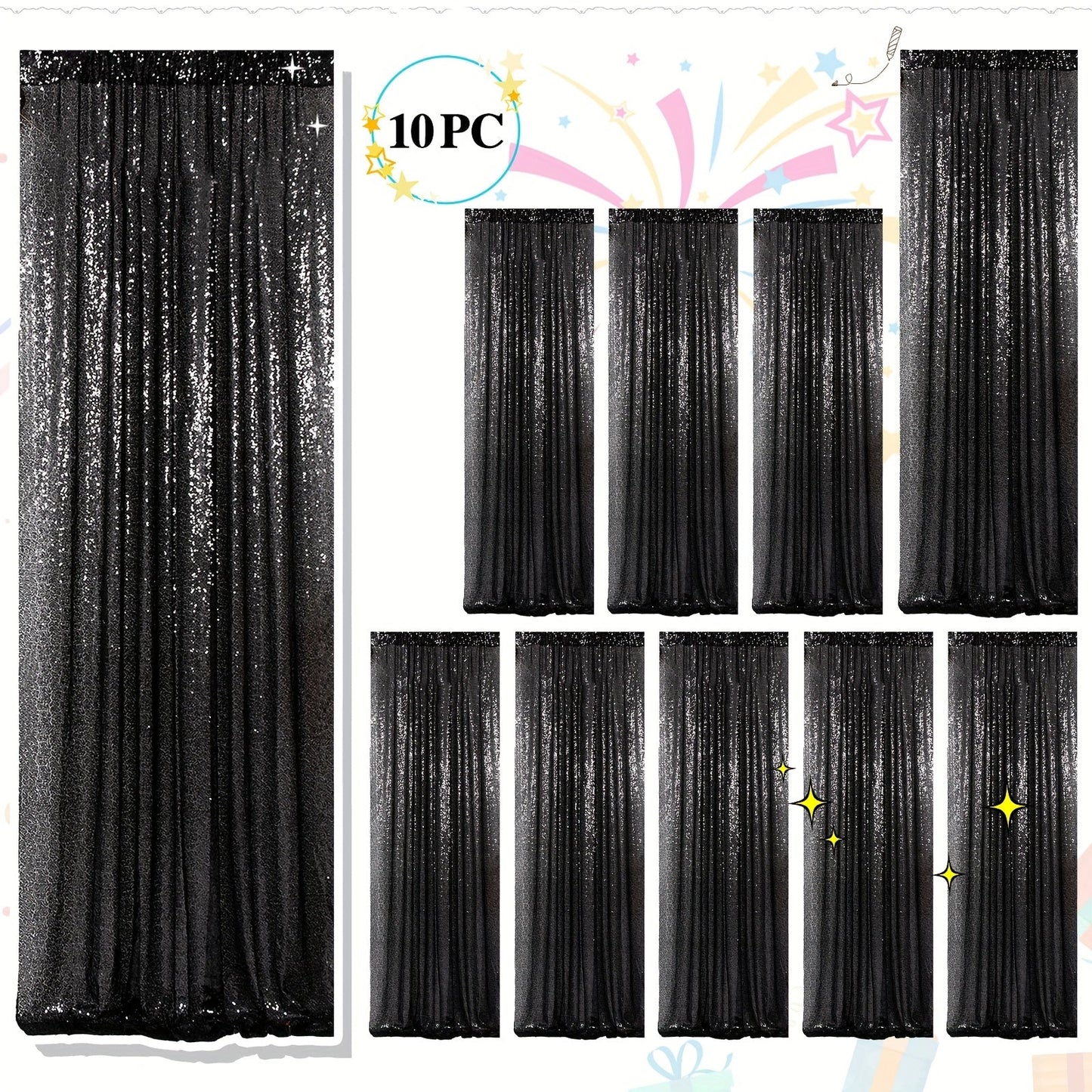 Sequin Backdrop Curtains 2FTx8FT Glitter Photography Background Panels for Party Wedding Birthday for an Everyday Personal Care Routine