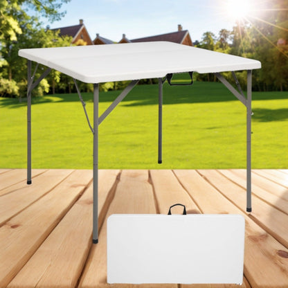 34-Inch Metal Folding Table with Waterproof Protection and Tool-Free Assembly for Kitchen detail image - detail view 3