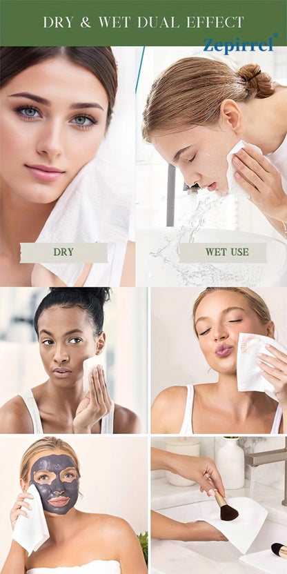 Disposable Facial Towels Extra Large Thick Dry Wet Cleansing Cotton Towel 40 Sheets Per Box for Entryways, Bedrooms and Living Spaces