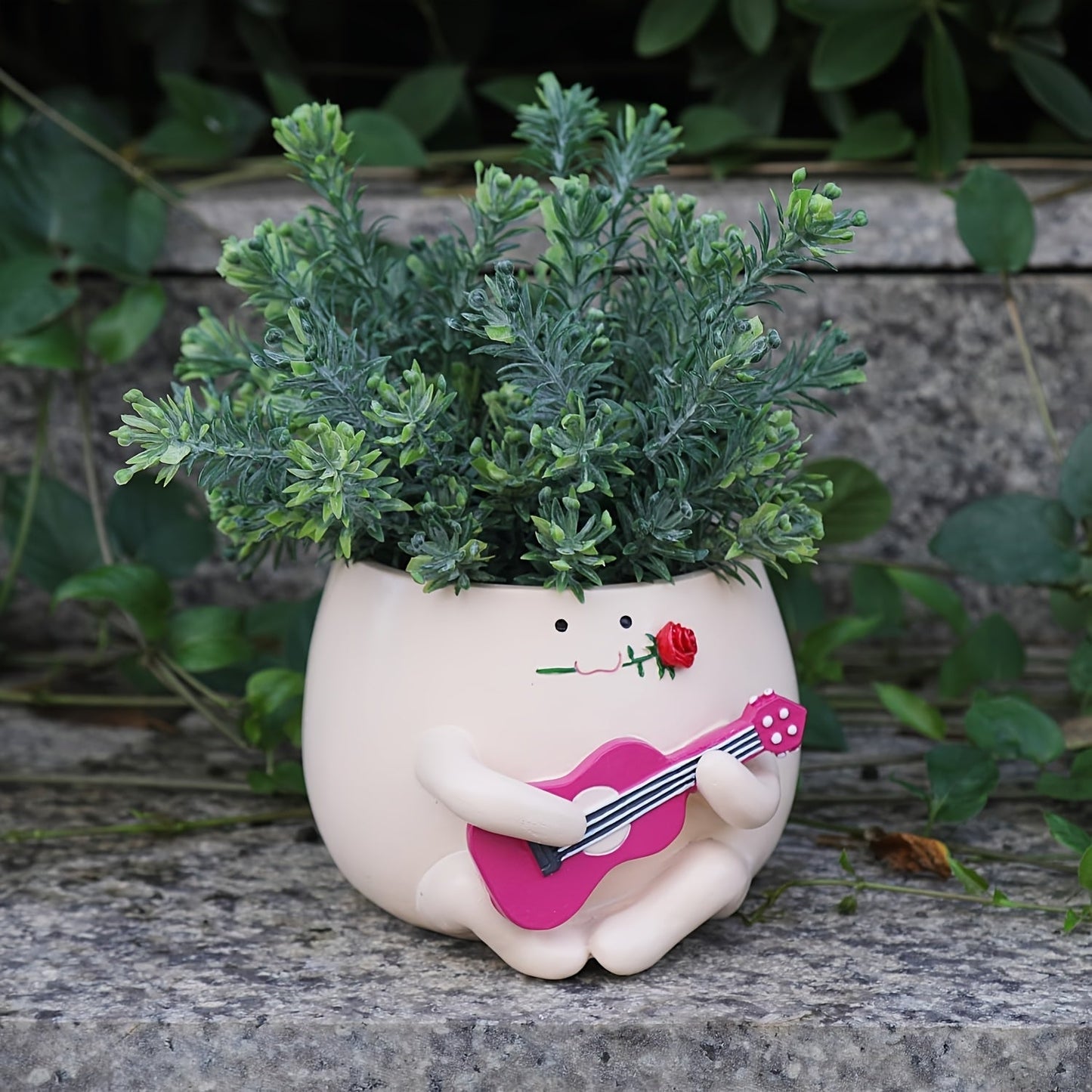 Cute Hanging Planters with Funny Face & Bear Design – Unique Decorative Flower Pots for Indoor Plants, Home, Office & Garden
