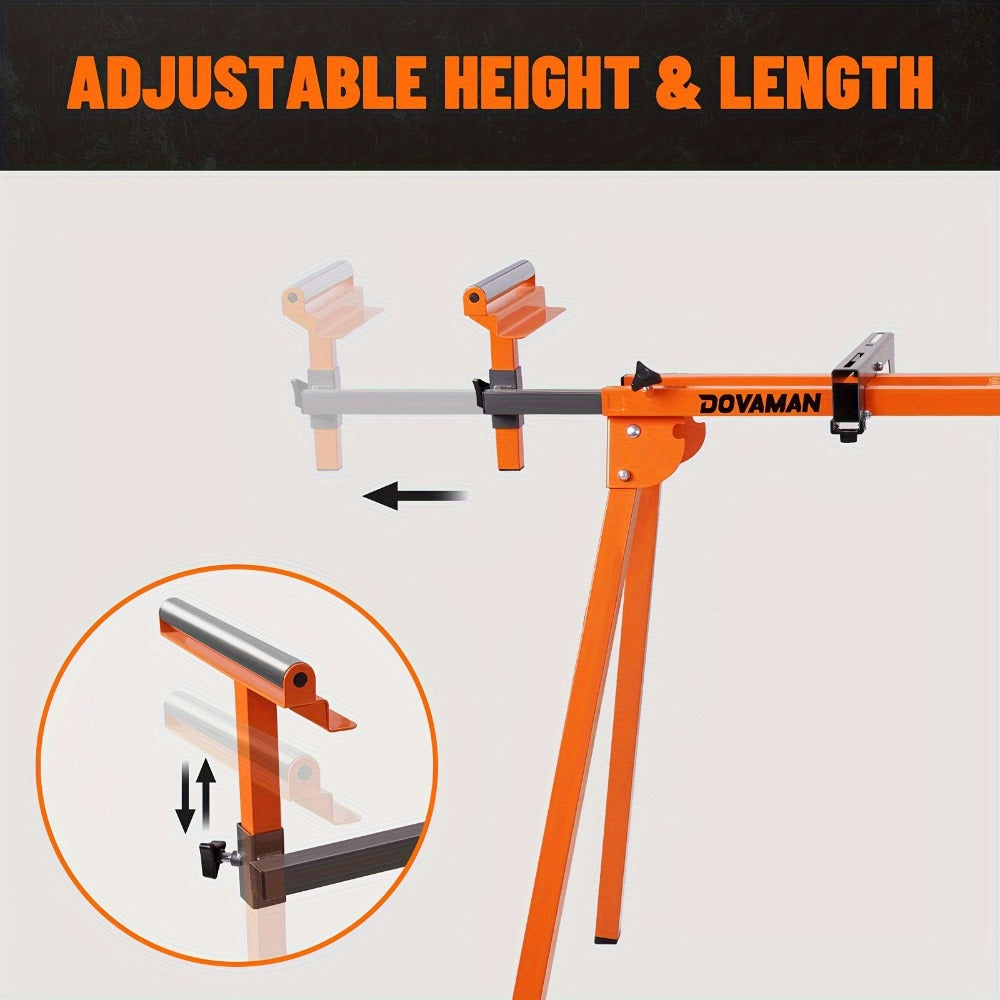 Miter Saw Stand with 78-1/8" Sliding Rail, 3-Step Quick Fold, Universal Fit for DeWalt Makita Bosch & Most Miter Saw Brands