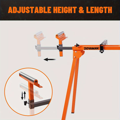 Miter Saw Stand with 78-1/8" Sliding Rail, 3-Step Quick Fold, Universal Fit for DeWalt Makita Bosch & Most Miter Saw Brands