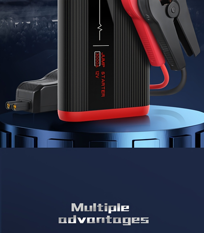 Lithium Jump Starter 3000A 8000mAh 12V Battery Pack USB-C Recharge Round LED Display for 6.0L Diesel for Garden, Patio and Yard Use