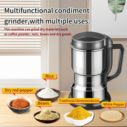 Coffee Bean Grinder 300W 8-Blade Stainless Steel 400g 14oz Large Up to 36 Cups 10-Second for Entryways, Bedrooms and Living Spaces