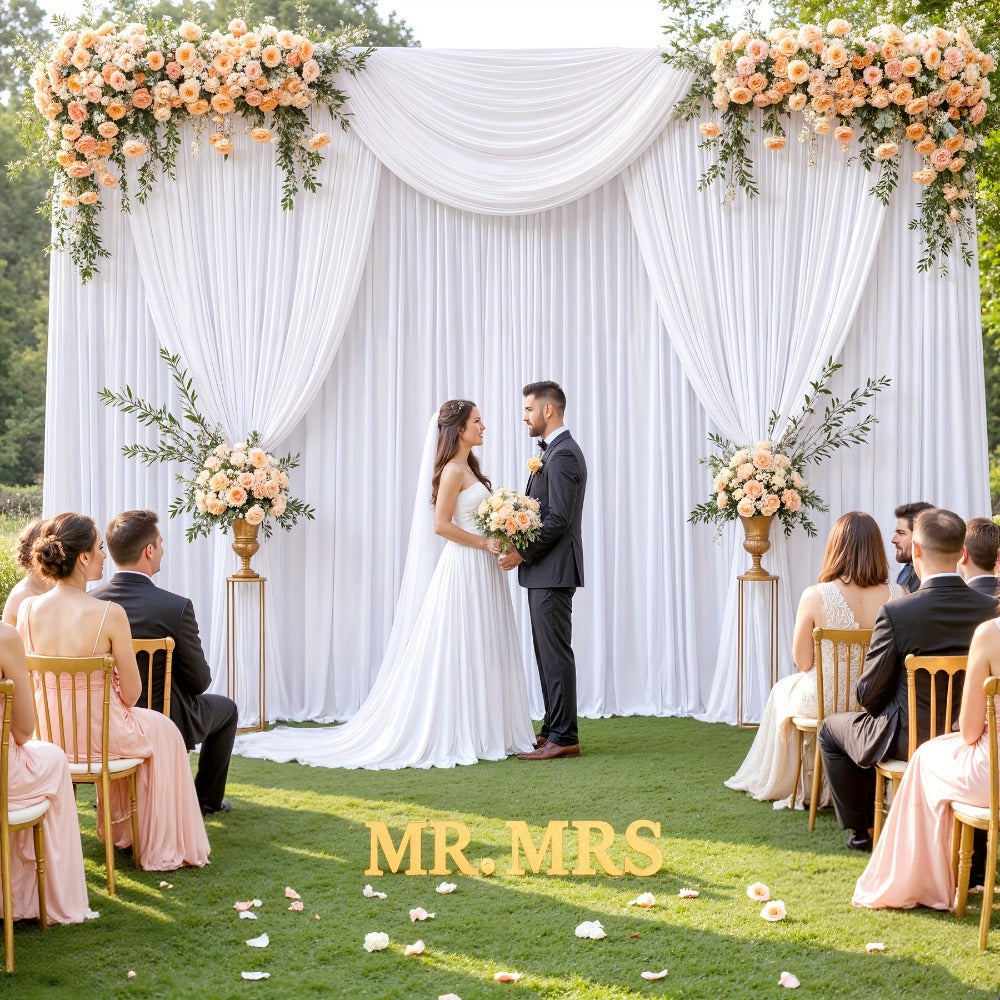 Photography Backdrop 4-Pack 5x10ft Polyester Spandex Background Cloth | Wrinkle-Resistant, Soft & Smooth with Pole Pockets | Wedding
