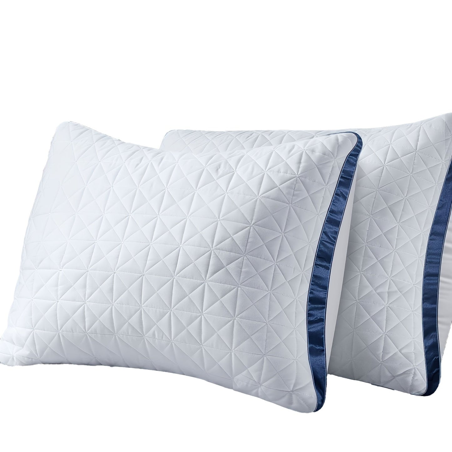 Hotel Quality Sleep Pillows Firm Support Cool-to-Touch Fiber Fill 2/4 Pack – Back Stomach Side Sleeper Pillow Set Soft Breathable Bed