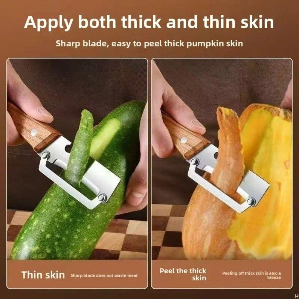 Fruit Peeling Knife Set 2pcs, Stainless Steel Pineapple Eye Remover & Sugar Cane Rind Cutter