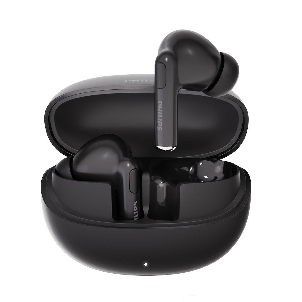 Wireless Earbuds Philips Bluetooth 6.0 Semi-Open Back with Rechargeable Case in White or Black