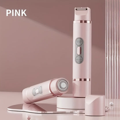 Electric Shaver 2-in-1 Women’s Razor and Trimmer with Stainless Steel Blade, USB Charging and Wet/Dry Use