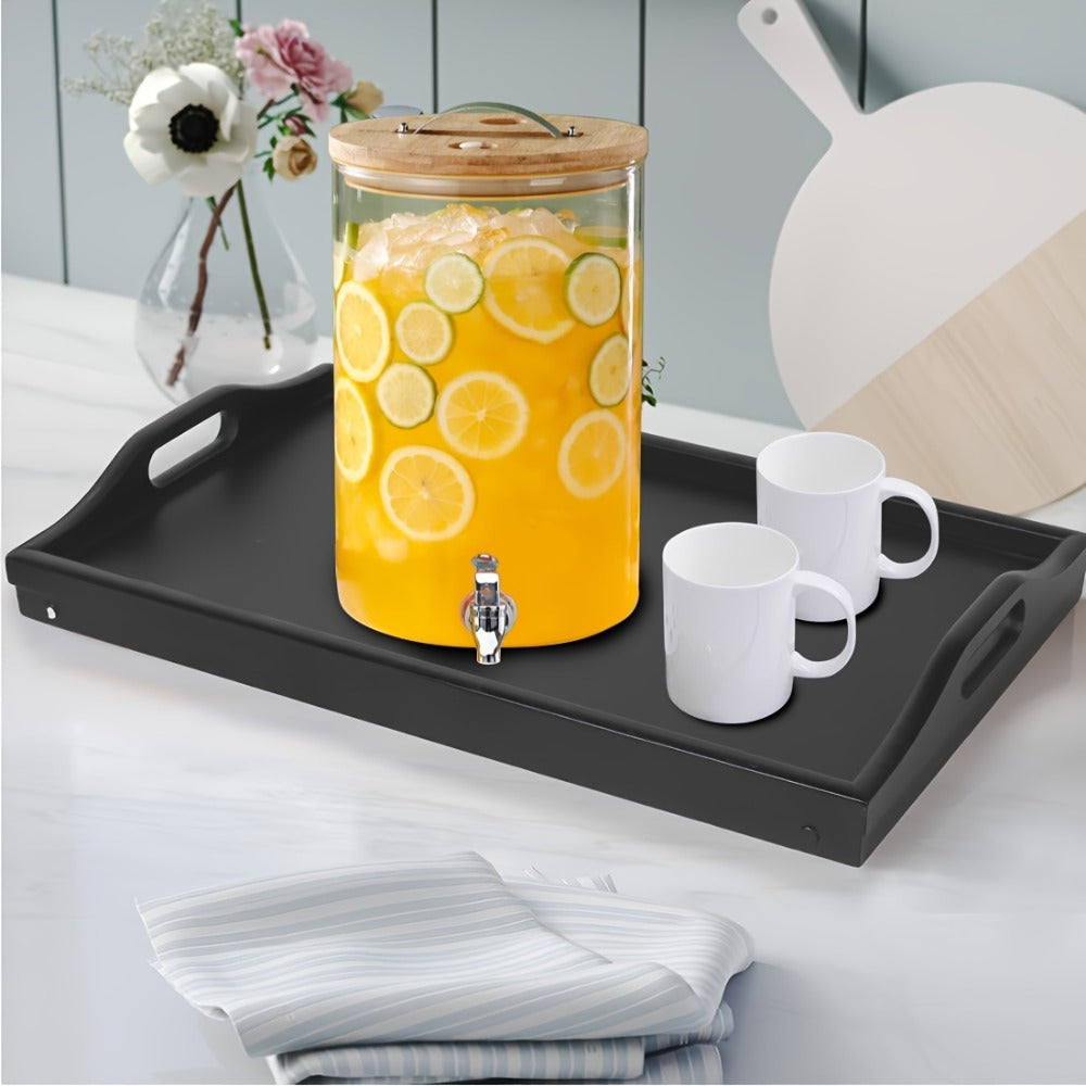 Bamboo Bed Tray Table with Foldable Legs & Handles, Breakfast Tray for Eating, Working & Snacking in Bed