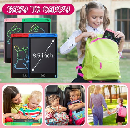20-Pack 8.5-Inch LCD Writing Tablet Set in Blue, Red, Green and Pink with Matching Styluses