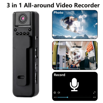 HD Night Vision Body Camera Portable Clip-On Wearable Sports Action Cam with Wide Angle Lens for an Everyday Personal Care Routine