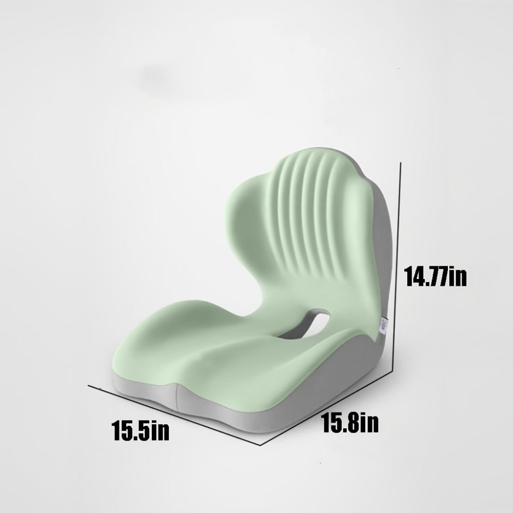 Hip & Lumbar Support Seat Cushion Ergonomic Memory Foam – Breathable High-Density Back Support Pillow for Office Chair