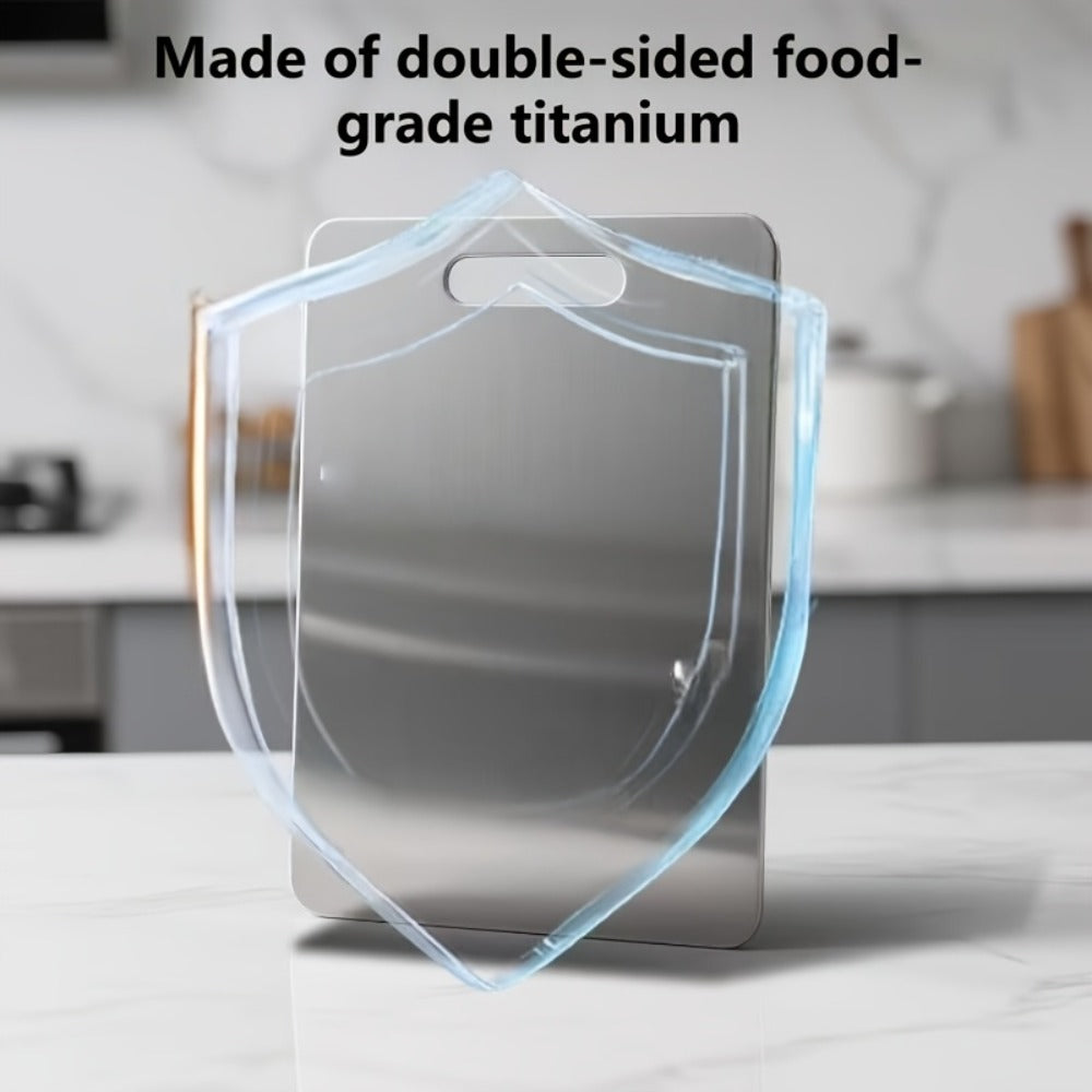 Titanium Cutting Board Set 3-Piece Kitchen Prep Boards, Hook Handles Rounded Edges Space-Saving Design