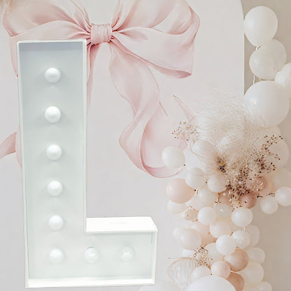 Marquee Letter Lights White LED - 3FT Light Up Letters A-Z for Birthday, Anniversary, Wedding & Party Decor