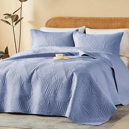 Quilt Set 2-3pcs – Lightweight Microfiber Bedspread Coin Pattern Coverlet All Seasons Twin Full Queen King Cal King