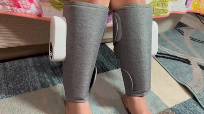 Compression Leg Massager Rechargeable - 2000mAh USB Portable Calf Thigh Knee Massager with 3 Intensity Levels for Home or Salon Spa Use