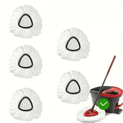 Microfiber Rotary Mop Replacement Heads 360 Degree Triangular Spin Mop Pads Refill Compatible with Rotary Mop Systems Deep Floor Cleaning 2