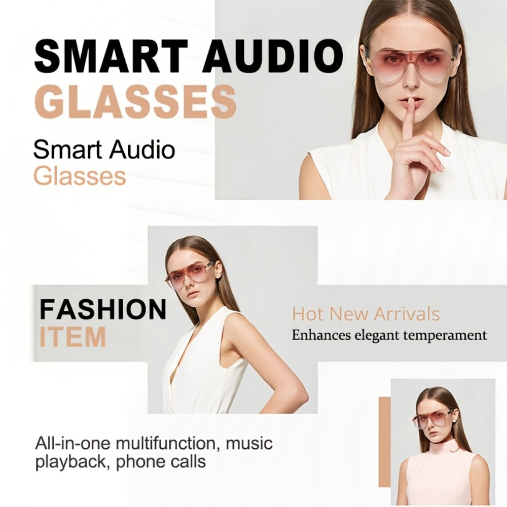 Stereo Smart Audio Glasses Touch Control Intelligent Noise Reduction Type-C Rechargeable for an Everyday Personal Care Routine