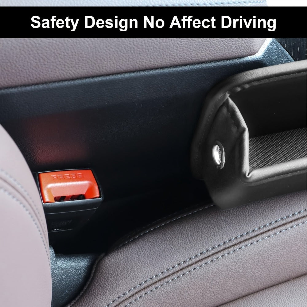 Car Seat Gap Organizer with Cup Holder – Adjustable PU Leather Side Seat Storage Box for Phone, Keys, Glasses & Cards | Multi-Functional Car