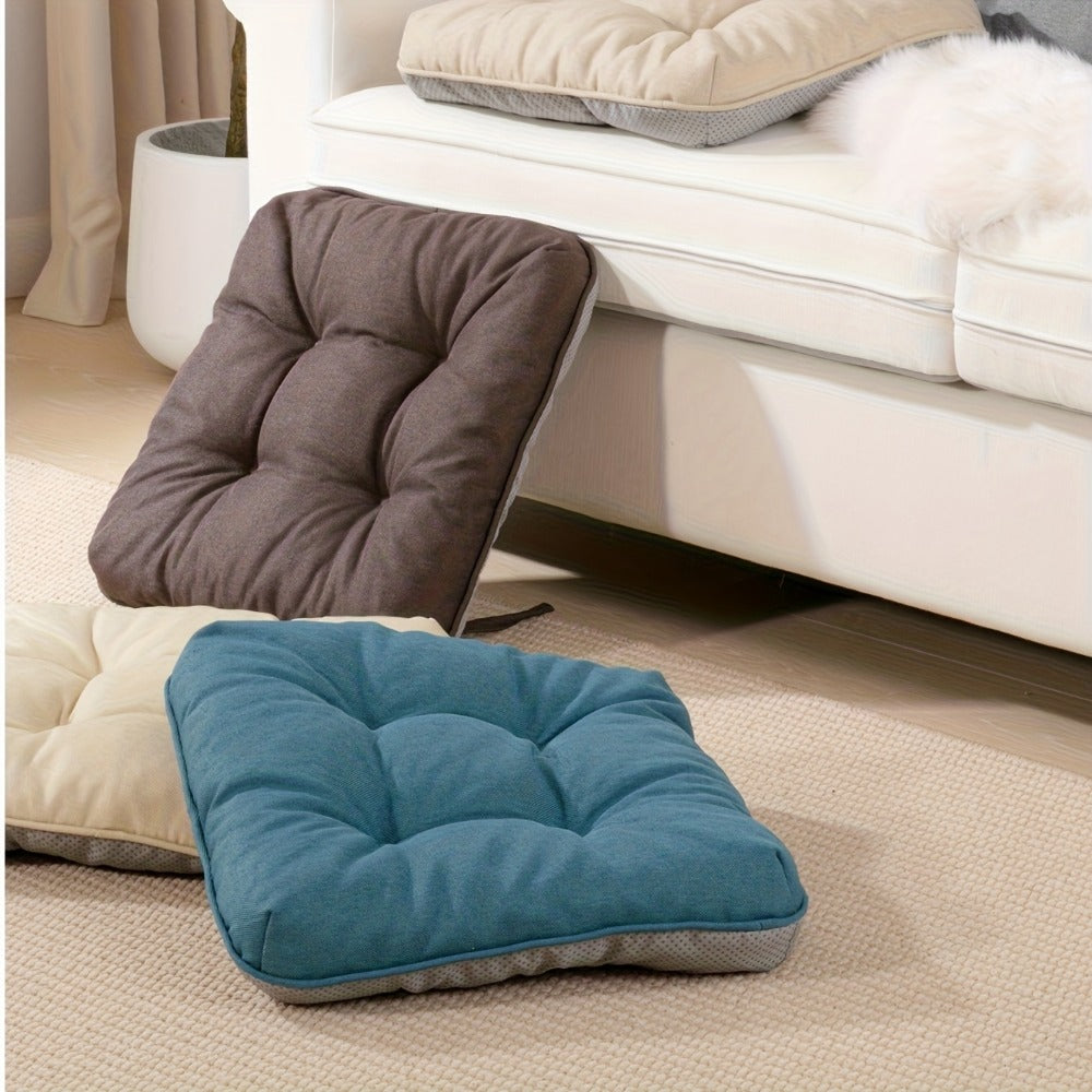 Memory Foam Chair Cushions Set of 4 – Kitchen Chair Pads with Non-Slip Backing & Ties, 500GSM Thick Seat Cushions for Dining Chairs Indoor