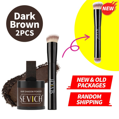 Hair Root & Hairline Concealer Powder Kit with Brush, Instant Coverage for Thinning Hair, Receding Hairline & Bald Spots