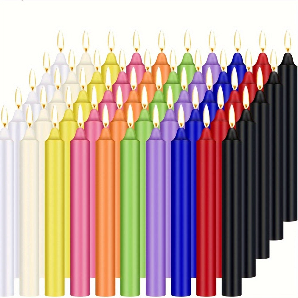 Taper Candles 100 Pack Soy Wax 4 Inch Unscented Drip-Free No Smoke Hand-Poured Slim Dinner for Everyday Face, Beard and Body Grooming