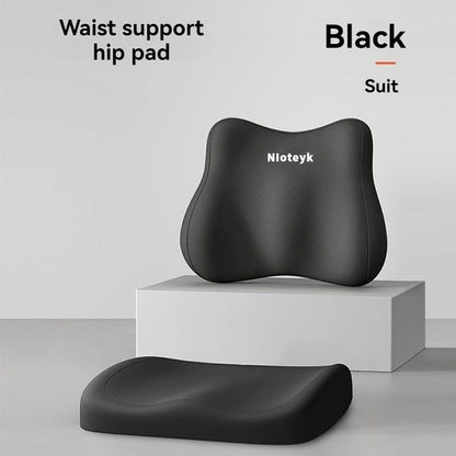 Car Seat Cushion & Lumbar Support Set – Memory Foam Driver Booster Pad for Car & Office Chair, 5 Colors