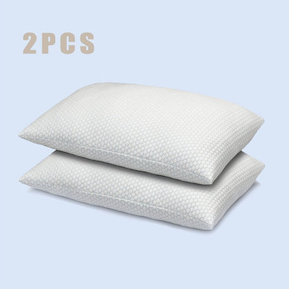 Hotel Quality Sleep Pillows Firm Support Cool-to-Touch Fiber Fill 2/4 Pack – Back Stomach Side Sleeper Pillow Set Soft Breathable Bed
