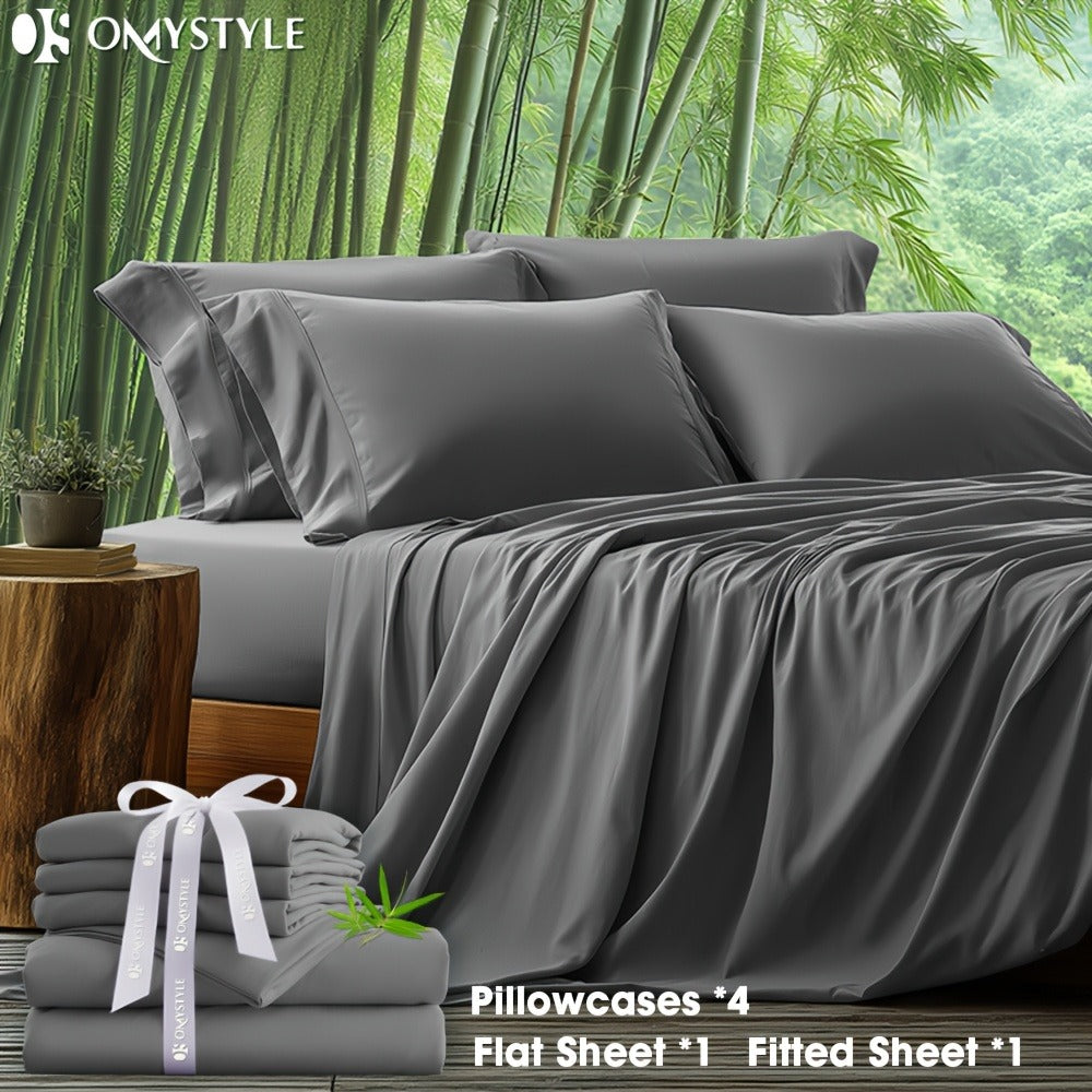 Viscose-Derived Blend Sheet Set with 4- or 6-Piece Packages, 11 Colors and Four Bed Size Options