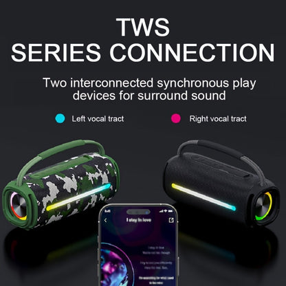 Portable Bluetooth Speaker 50W Party Audio Model with LED Lights, FM Radio, USB and TF Playback