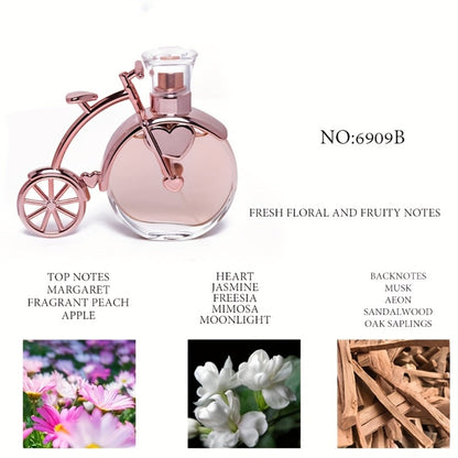 Perfume for Women in 50ml Bicycle-Inspired Bottle with Floral-Fruity Profile and Warm Musk Base