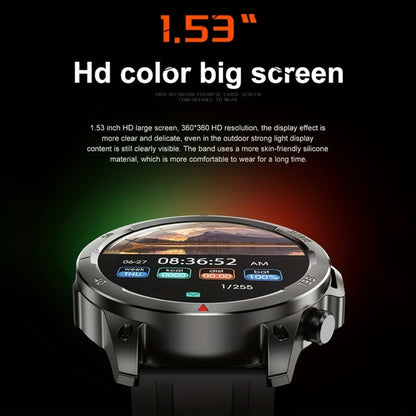 Smartwatch GPS NFC for Men – AI Voice Calling, 360×360 HD Screen, Built-in Compass, Motion Trajectory, Heart Rate Sleep Fitness