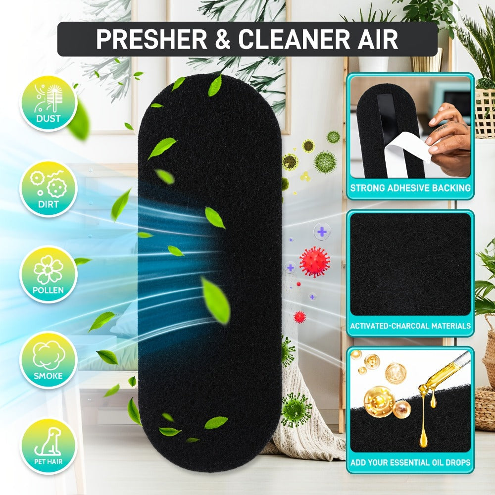 Ceiling Fan Blade Air Purifier Filters 30Pcs | Activated Carbon Odor & Dust Eliminator Pads | Home Kitchen Bedroom Office Indoor Air Quality