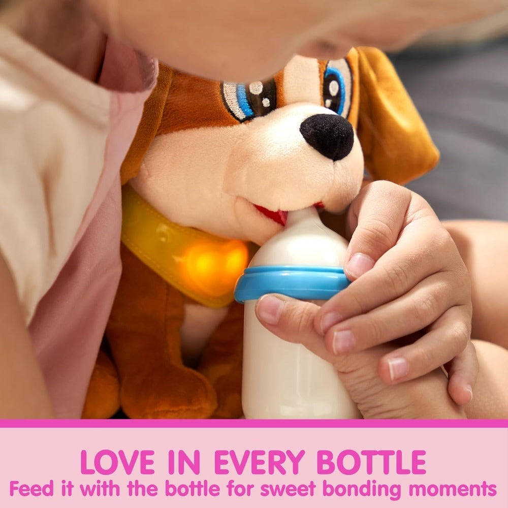 Interactive Plush Dog Toy for Toddlers with Carrier Set Music Lights Sounds with the Listed Color, Size or Set Options for Everyday Use