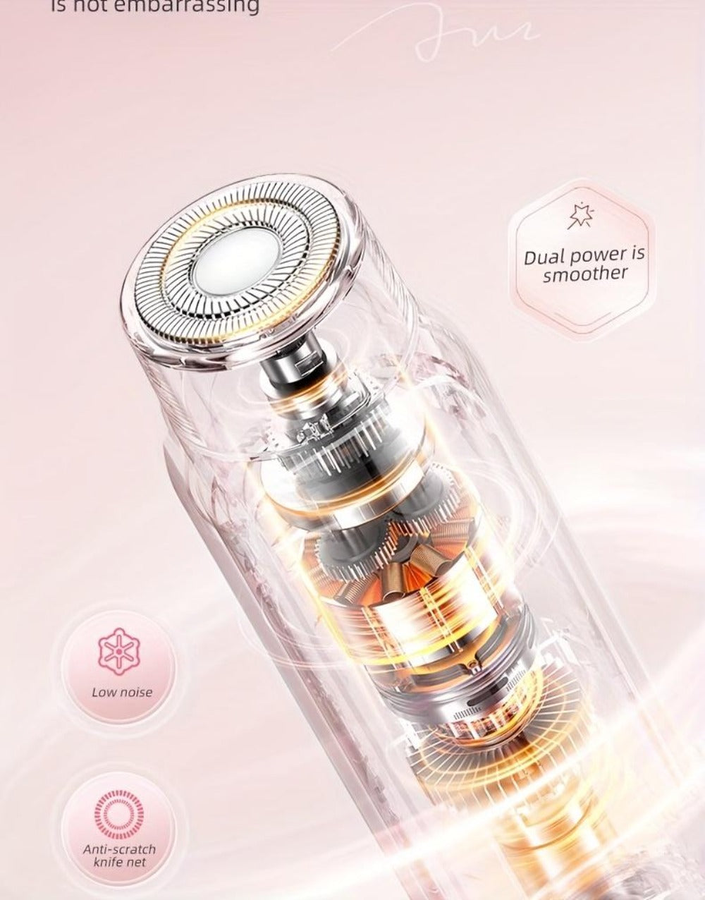 Electric Epilator for Women Double Head USB Rechargeable Hair Removal Shaver Bikini Trimmer Body Private Area Grooming Device