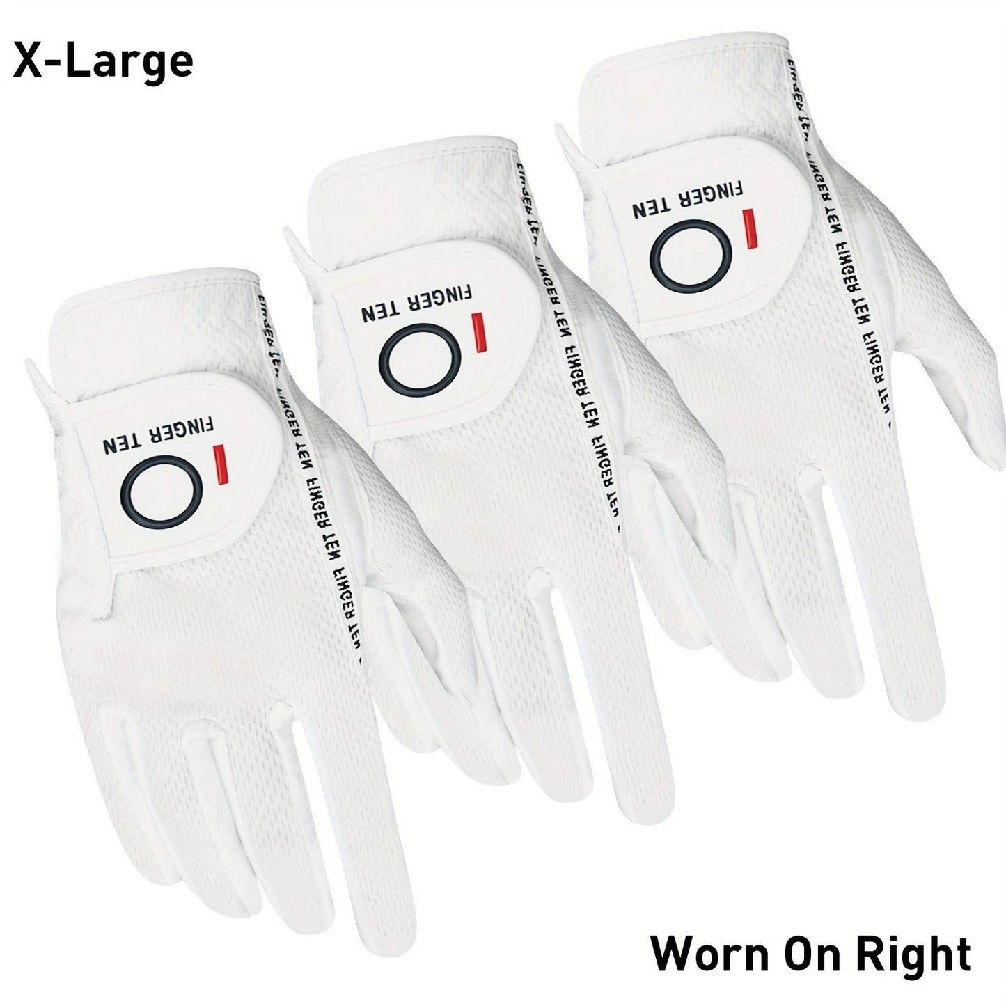 Wet Weather Golf Gloves Rain Grip 3-Pack for Men | Breathable Water-Resistant Golf Gloves for Left & Right Hand