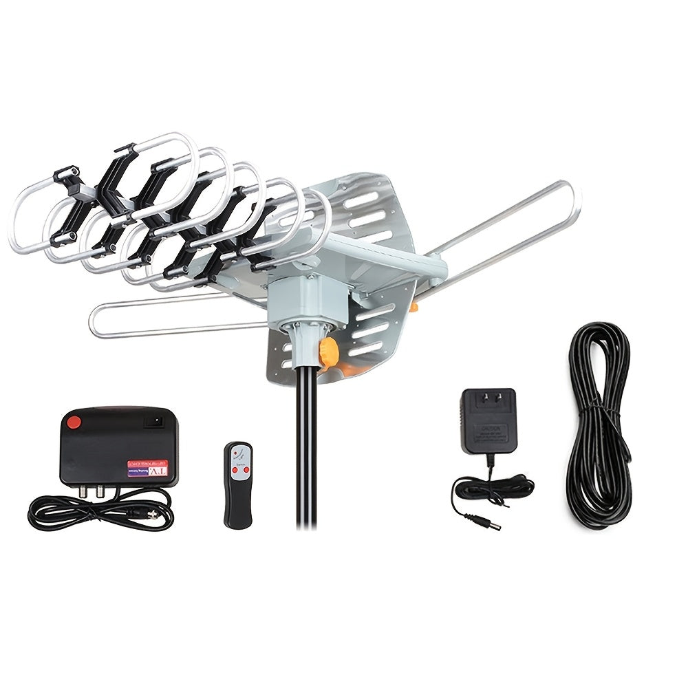 Outdoor TV Antenna 150 Mile No Pole Required – 2026 Easy Setup for Attic or Outdoor, 4K 1080p HD Smart TV VHF UHF, Free Local Channels