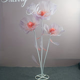 1 Set Of 3 Grape Silk Mesh Peonies