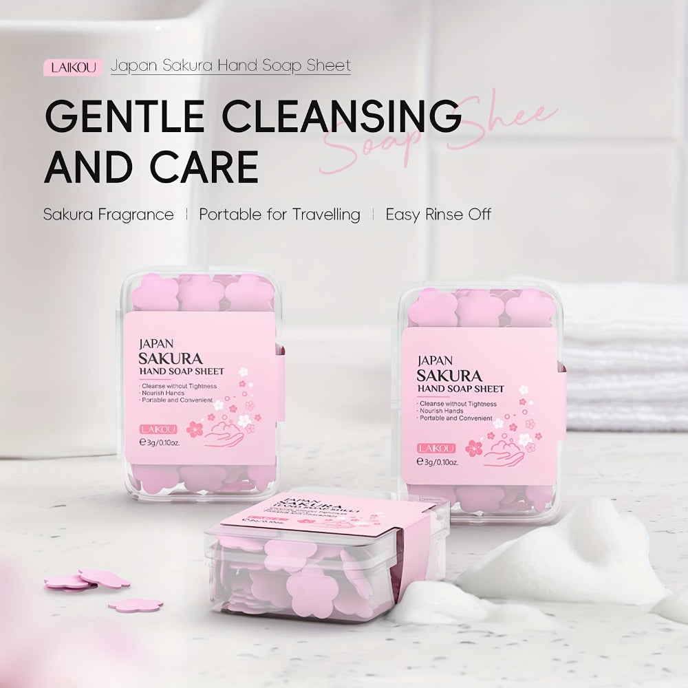 Travel Soap Paper Sheets 15 Boxes – Disposable Foaming Hand Wash with Milk, Vitamin C & Sakura Scents, TSA-Safe Portable Soap Sheets