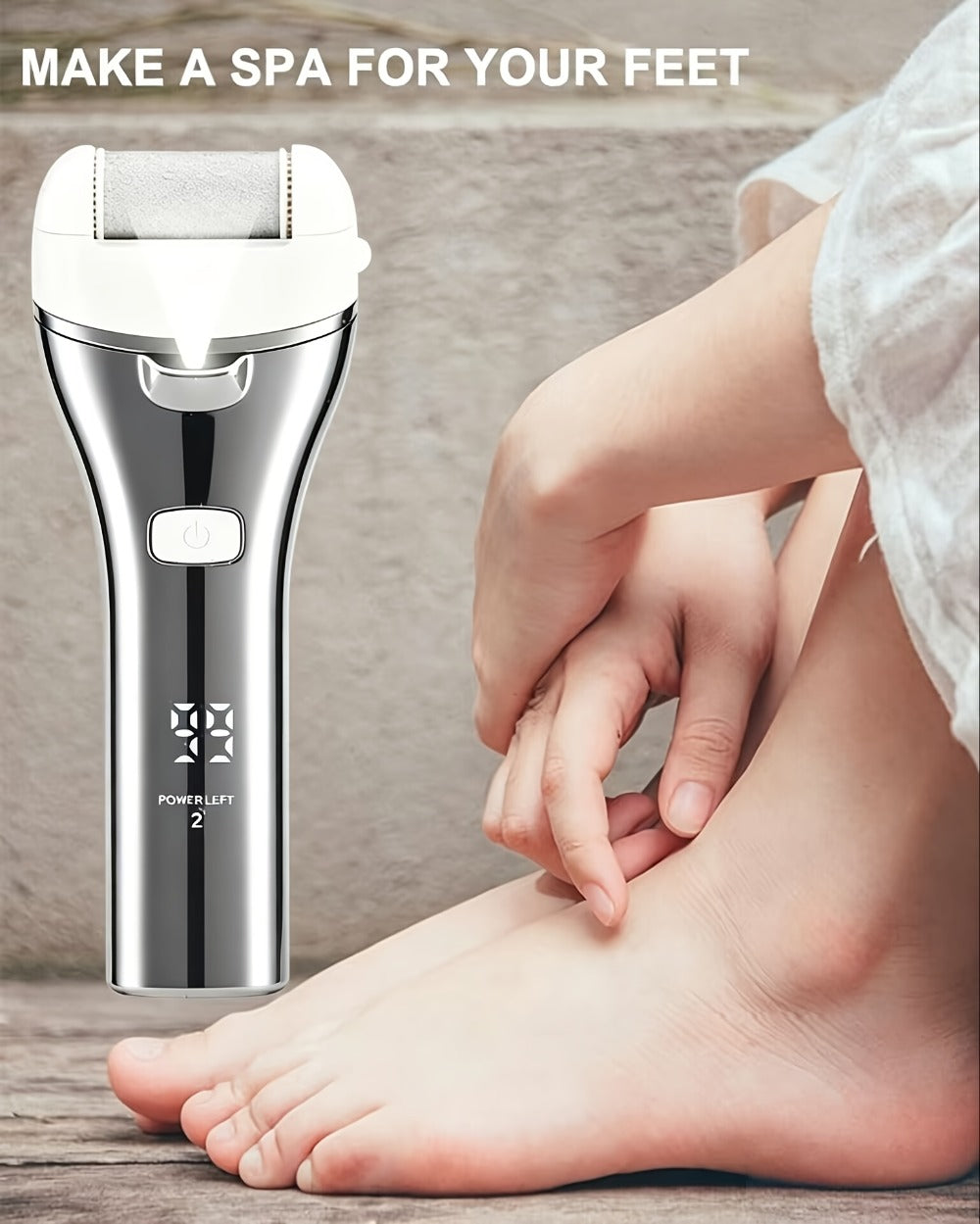 Electric Foot File 14-in-1 Rechargeable Pedicure Kit 3 Roller Heads Dead Skin Callus Remover Portable Foot Scrubber Professional Foot Care