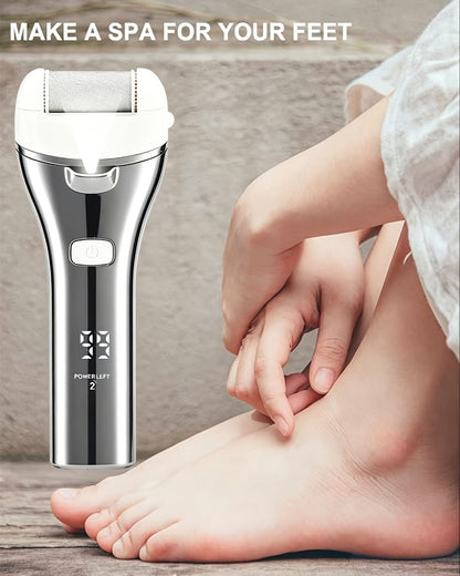 Electric Foot File 14-in-1 Rechargeable Pedicure Kit 3 Roller Heads Dead Skin Callus Remover Portable Foot Scrubber Professional Foot Care