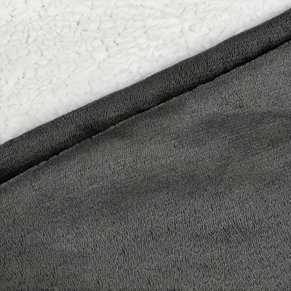 Flannel-Labeled Wearable Blanket Hoodie with Front Pocket and Ten Standard or Extended Color Styles