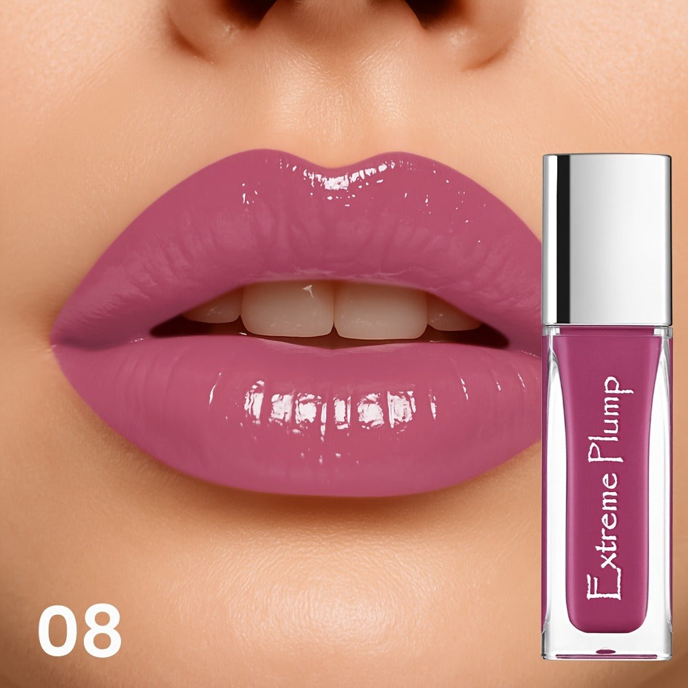 Lip Gloss for Women, Water Gloss Non-Sticky Formula, Sheer Nude Pink Shimmer Tint, Sweatproof Smooth Comfortable Wear